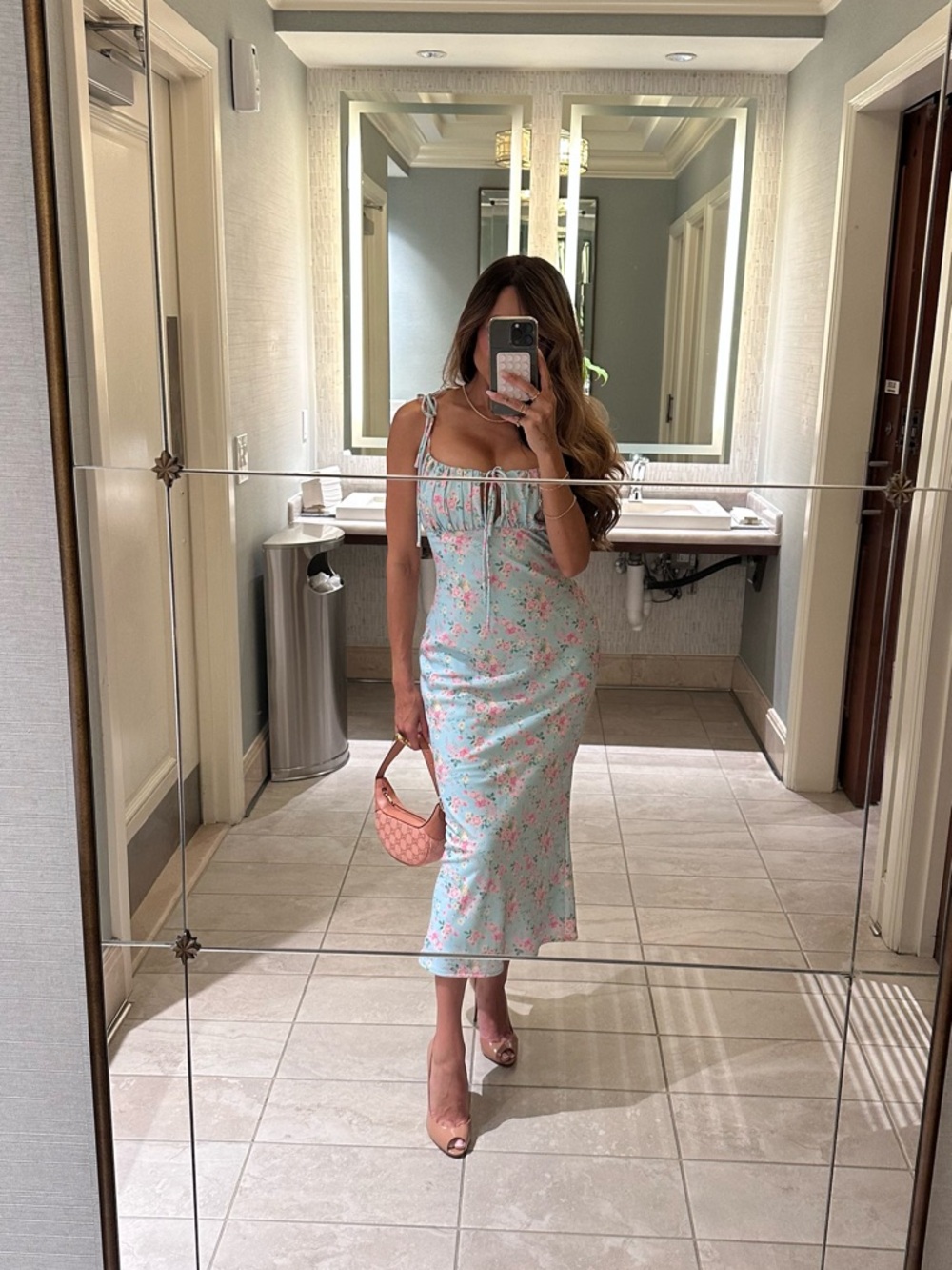 House of CB Light Blue Floral Maxi Dress - Picture 11 of 11
